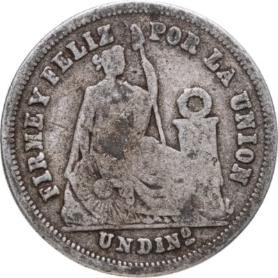 купить Перу 1 динеро (dinero) 1864