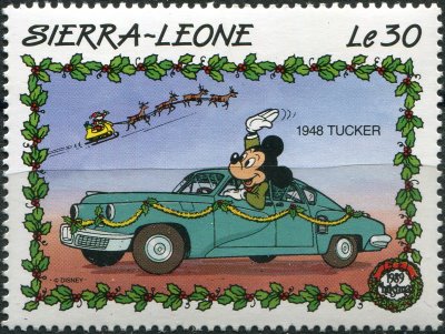 купить Сьерра-Леоне Почтовая марка 1989 "Автомобиль Tucker (1948)"