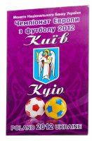 Купить Украина набор из 2 монет "Финальный турнир чемпионата Европы по футболу 2012, Киев" в буклете