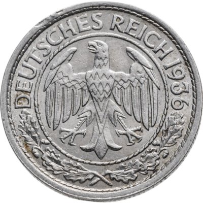 купить Германия 50 рейхспфеннигов (reichspfennig) 1936 A знак монетного двора "A" — Берлин