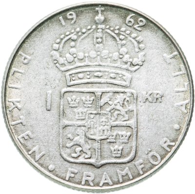 купить Швеция 1 крона (krona) 1962