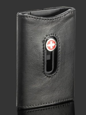 купить Кошелек-картхолдер Wagner Classic Swiss Wallet (WA750) с клипсой (красный крест)