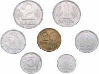 Купить ГДР набор монет 1960-1990 (7 штук)