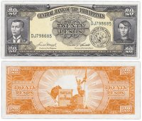 Купить Филиппины 20 песо 1949 (Pick 137d) Подпись 5