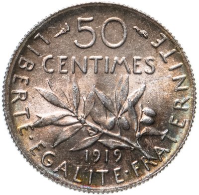 купить Франция 50 сантимов (centimes) 1919