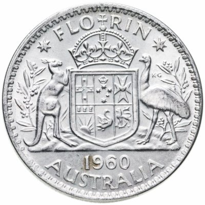 купить Австралия 2 шиллинга (флорин, shillings) 1960