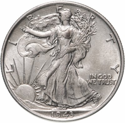 купить США 50 центов (1/2 доллара, half dollar) 1943