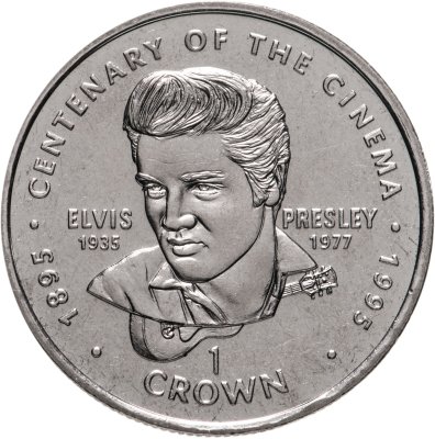 купить Гибралтар 1 крона (crown) 1996 "100 лет кино - Элвис Пресли"