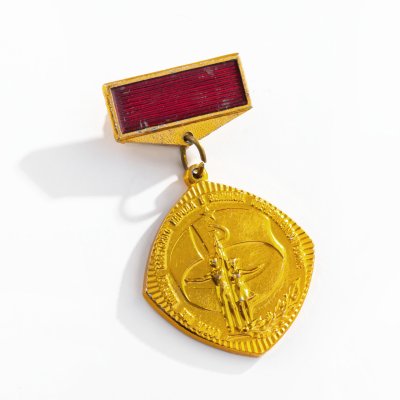 купить Знак Лауреат Всесоюзного смотра самодеятельного народного творчества 1983 - 1985 (Разновидность случайная )
