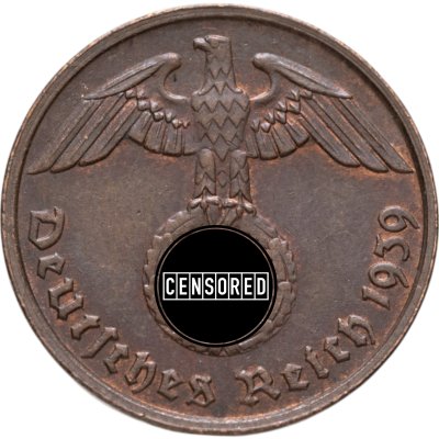 купить Германия (Третий рейх) 2 рейхспфеннига (reichspfennig) 1939 G