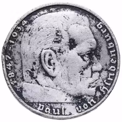 купить Германия Третий рейх 2 рейхсмарки (reichsmark) 1938 E