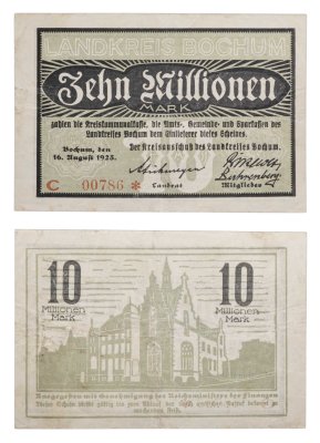 купить Германия 10000000 марок 1923 года