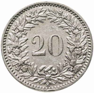 купить Швейцария 20 раппенов (rappen) 1919