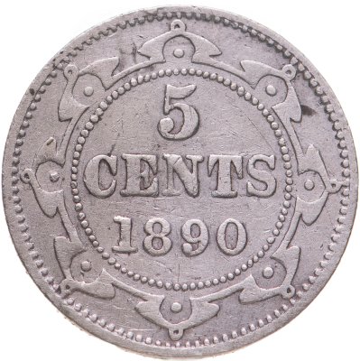 купить Ньюфаундленд 5 центов (cents) 1890