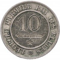 Купить Бельгия 10 сантимов 1862