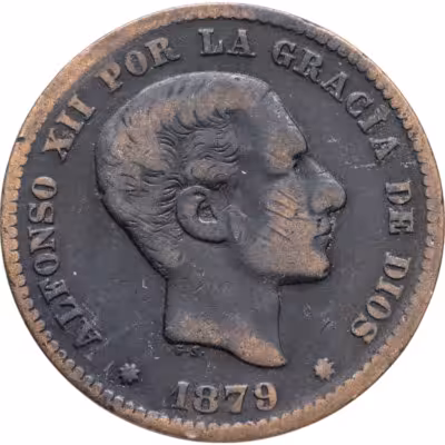 купить Испания 5 сентимо (centimos) 1879