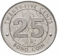 купить Зимбабве 25 центов (cents) 2014