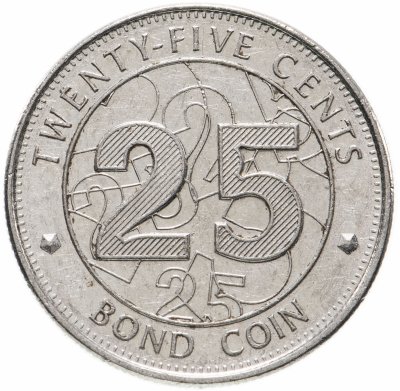 купить Зимбабве 25 центов (cents) 2014