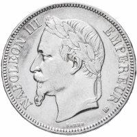 купить Франция 5 франков 1868 "BB"
