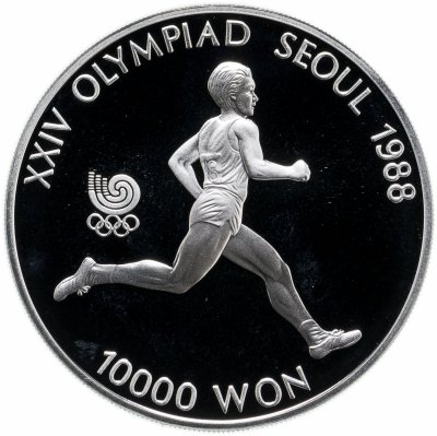 купить Южная Корея 10000 вон (won) 1986 XXIV летние Олимпийские Игры, Сеул 1988 - Бегун