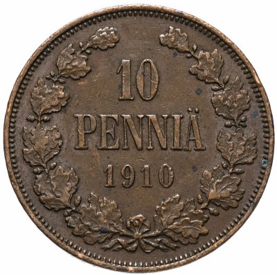 купить 10 пенни 1910, монета для Финляндии