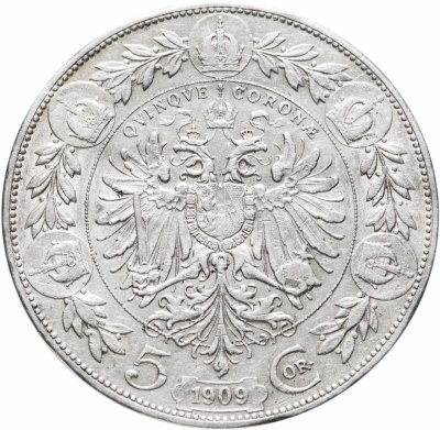 купить Австро-Венгрия 5 крон (corona) 1909