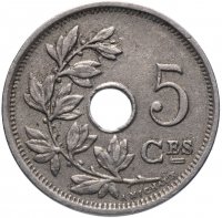 Купить Бельгия 5 сантимов 1910-1932 надпись на французском
