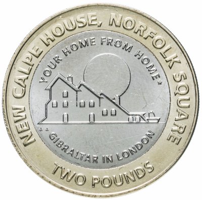 купить Гибралтар 2 фунта (pounds) 2018 Новый дом Гибралтара в Лондоне