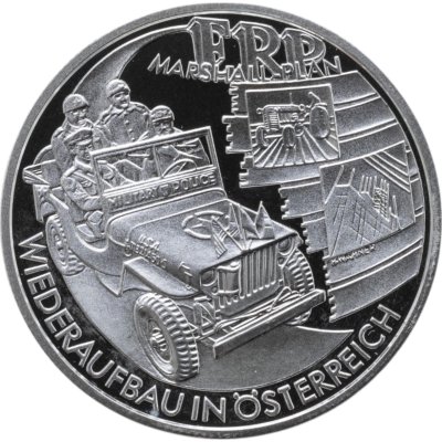 купить Австрия 20 евро 2003 "План Маршалла" в футляре с сертификатом