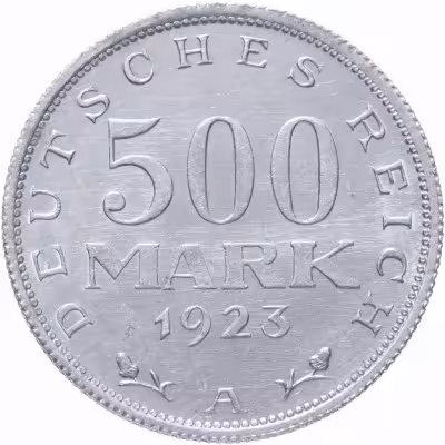 купить Германия 500 марок (mark) 1923 A знак монетного двора "A" — Берлин