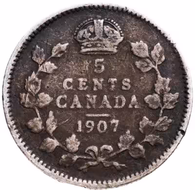 купить Канада 5 центов (cents) 1907