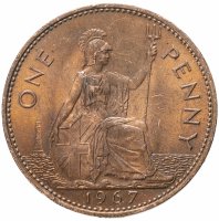 Купить Великобритания 1 пенни (penny) 1961-1970, случайная дата