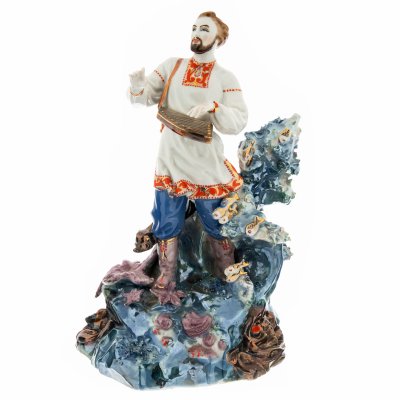 купить Статуэтка "Садко", фарфор, роспись, золочение, Киевский экспериментальный керамико-художественный завод, СССР, 1950-1962 гг.