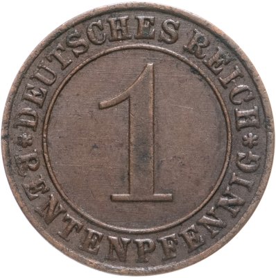купить Германия 1 пфенниг (рентенпфенниг, rentenpfennig) 1923