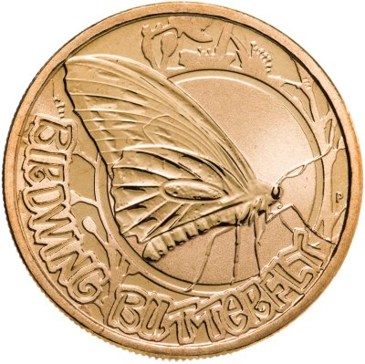 купить Австралия 1 доллар 2010 "Дворовые жуки - Бабочка птицекрылка"