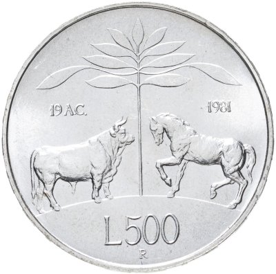 купить Италия 500 лир (lire) 1981 2000 лет со дня смерти Вергилия