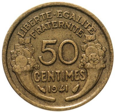 купить Франция 50 сантимов 1941