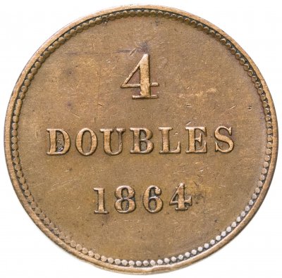 купить Гернси 4 дубля (doubles) 1864