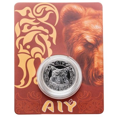 купить Казахстан 200 тенге 2024 "Культовые животные тотемы кочевников - Медведь" в блистере