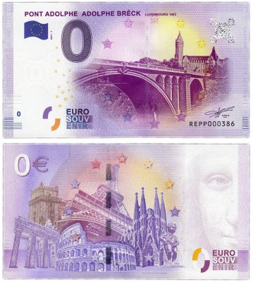 купить 0 евро (euro) «Мост Адольфа. Люксембург» 2017 1-серия (RE PP-1)
