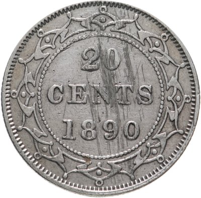 купить Ньюфаундленд 20 центов (cents) 1890