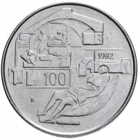 Купить Сан-Марино 100 лир 1982 "Социальные достижения"