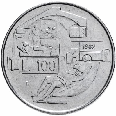 купить Сан-Марино 100 лир 1982 "Социальные достижения"