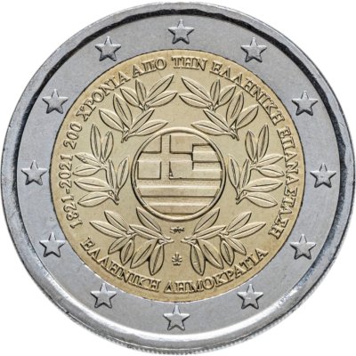 купить Греция 2 евро (euro) 2021 "200 лет Греческой революции"