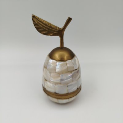 купить Шкатулка для украшений "Груша", латунь, перламутр, Индия, 1980-2000 гг.