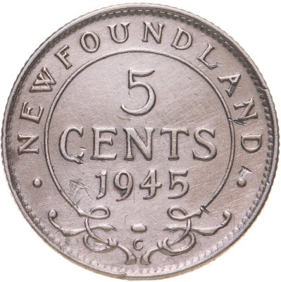 купить Ньюфаундленд 5 центов (cents) 1945