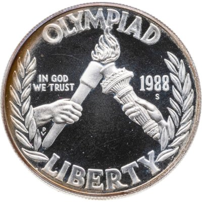 купить США 1 доллар (dollar) 1988 S XXIV летние Олимпийские Игры, Сеул 1988 знак монетного двора "S" - Сан-Франциско
