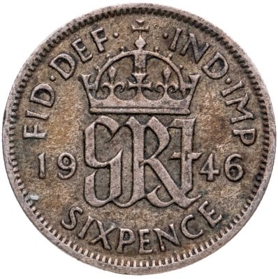 купить Великобритания 6 пенсов (pence) 1946
