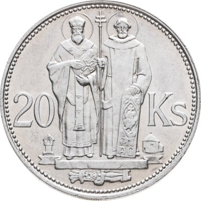 купить Словакия 20 крон 1941 "Кирилл и Мефодий"
