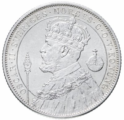 купить Швеция 2 кроны 1897 "25-летие правления Оскара II"